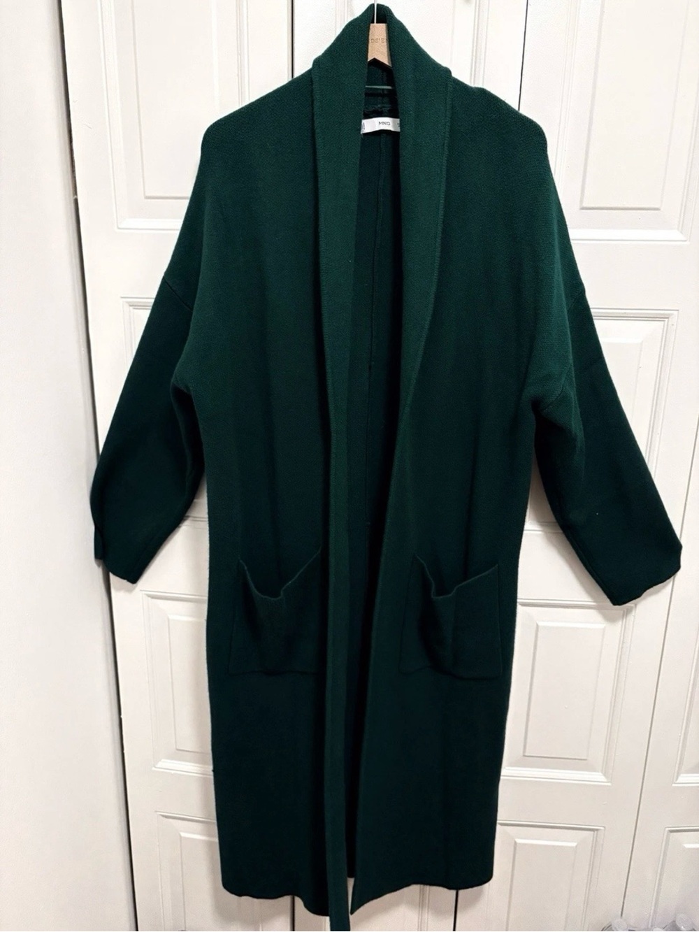 Women’s Mango Green Long Jacket | Color: Green | Size Small